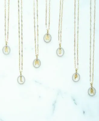 Wrapped Diamond Initial Pendant Necklace 1 10 Ct. T.W. Collection In 14k Gold Created For Macys