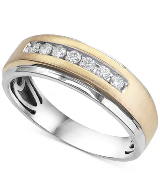 Men's Diamond 7-Stone Wedding Band (1/4 ct. t.w.) in 10k Gold