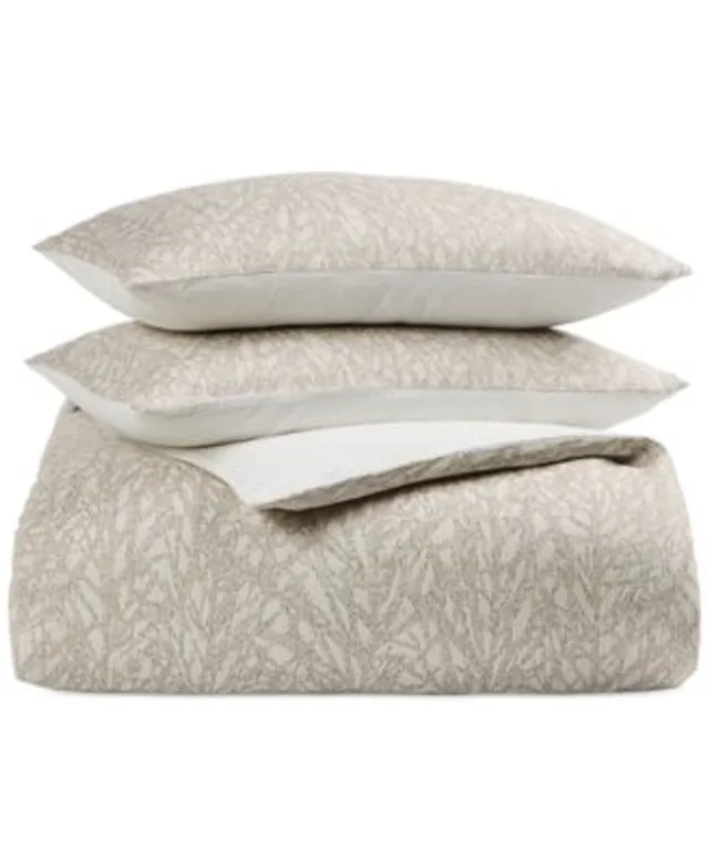 Oake Drybrush Matelasse 3 Piece King Duvet Set Neutral