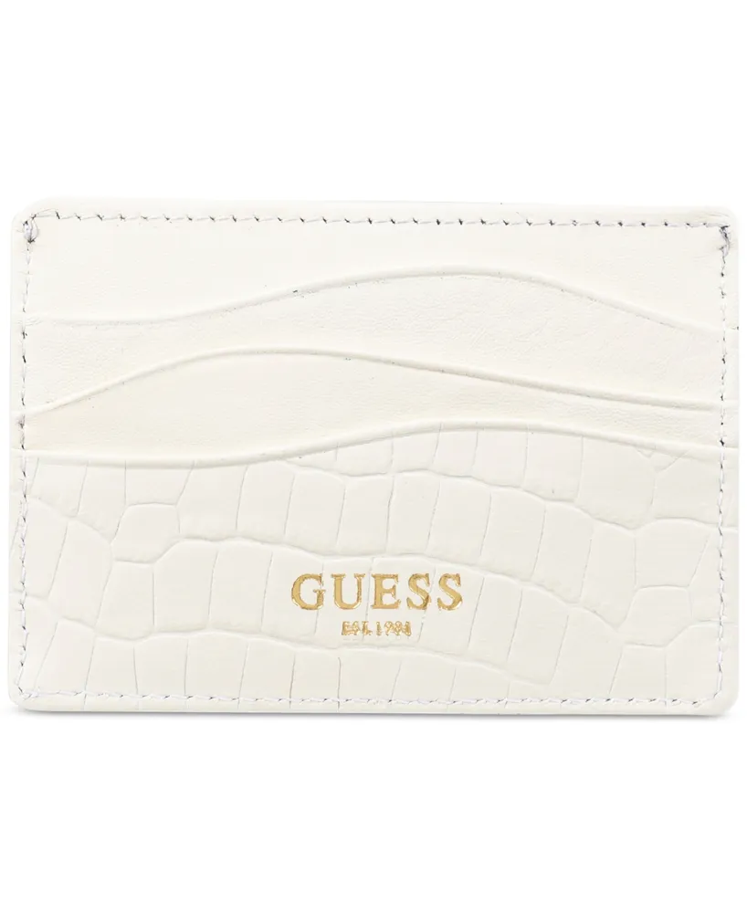 Guess Men's Senda Croc-Embossed Leather Rfid Card Case