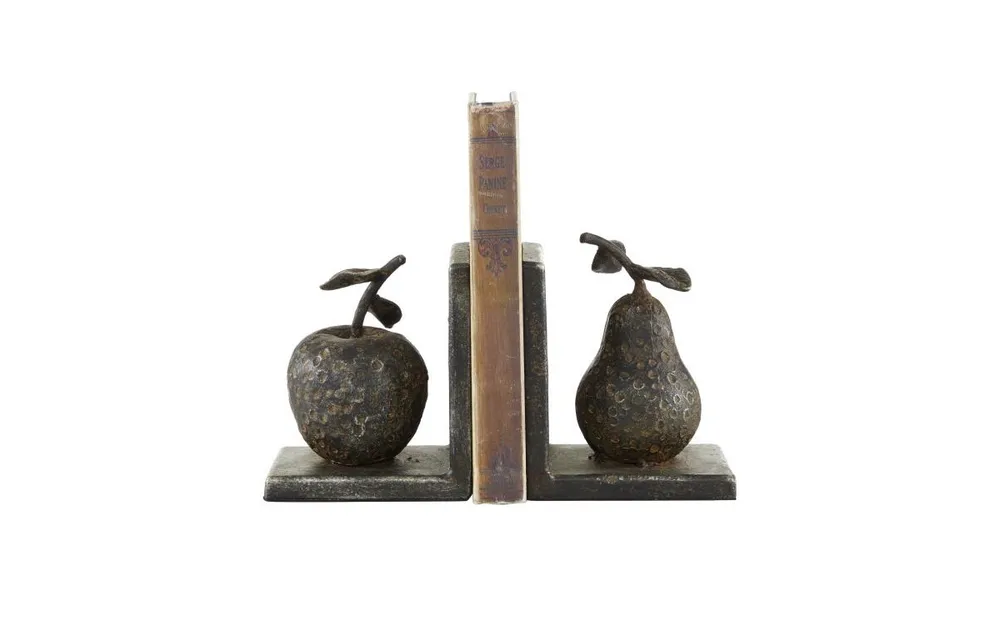 Rustic Fruit Bookends, Set of 2