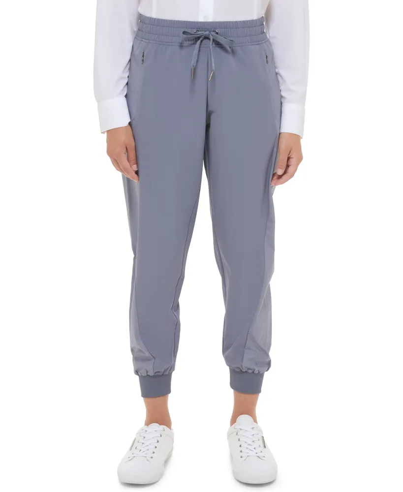 Calvin Klein Women's Garment Dye Smocked Waist Joggers - Macy's