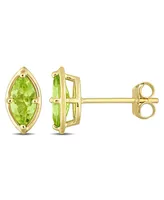 Peridot (4/5 ct. t.w.) Marquise Stud Earrings in 14k Yellow Gold