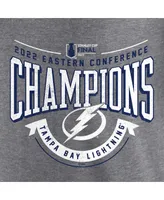 Men's Fanatics Heathered Gray Tampa Bay Lightning 2022 Eastern Conference Champions Go Ahead Goal Tri-Blend T-shirt