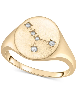 Wrapped Diamond Cancer Constellation Ring (1/20 ct. t.w.) in 10k Gold, Created for Macy's