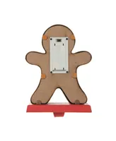 Glitzhome 7.25" Marquee Led Gingerbread Man Christmas Stocking Holder