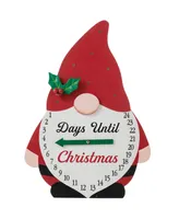 Glitzhome 15" Lighted Wooden Christmas Gnome Countdown Calendar