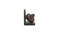 Industrial Gear Bookends, Set of 2