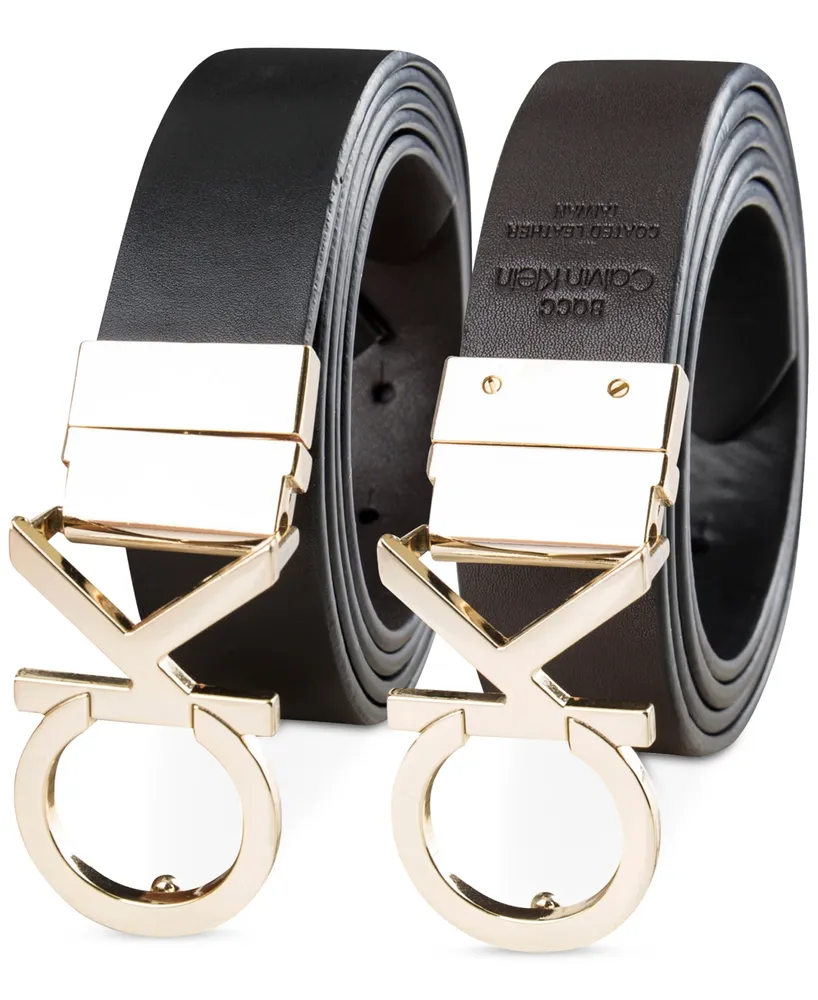 calvin klein reversible monogram belt