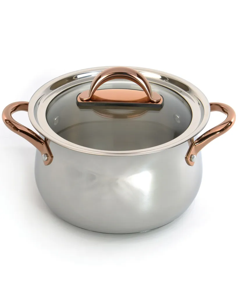 Ouro Casserole with Glass Lid, 10" - Silver