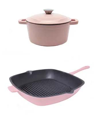 Neo Cast Iron 3 Quart Covered Dutch Oven and 11" Grill Pan