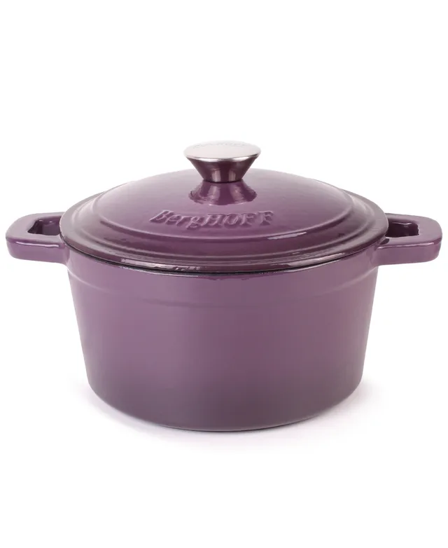 NUTRIUPS Enameled Cast Iron Dutch Oven Pot with Lid Heavy Duty Casserole  Dish 3-Quart (Fig Purple)