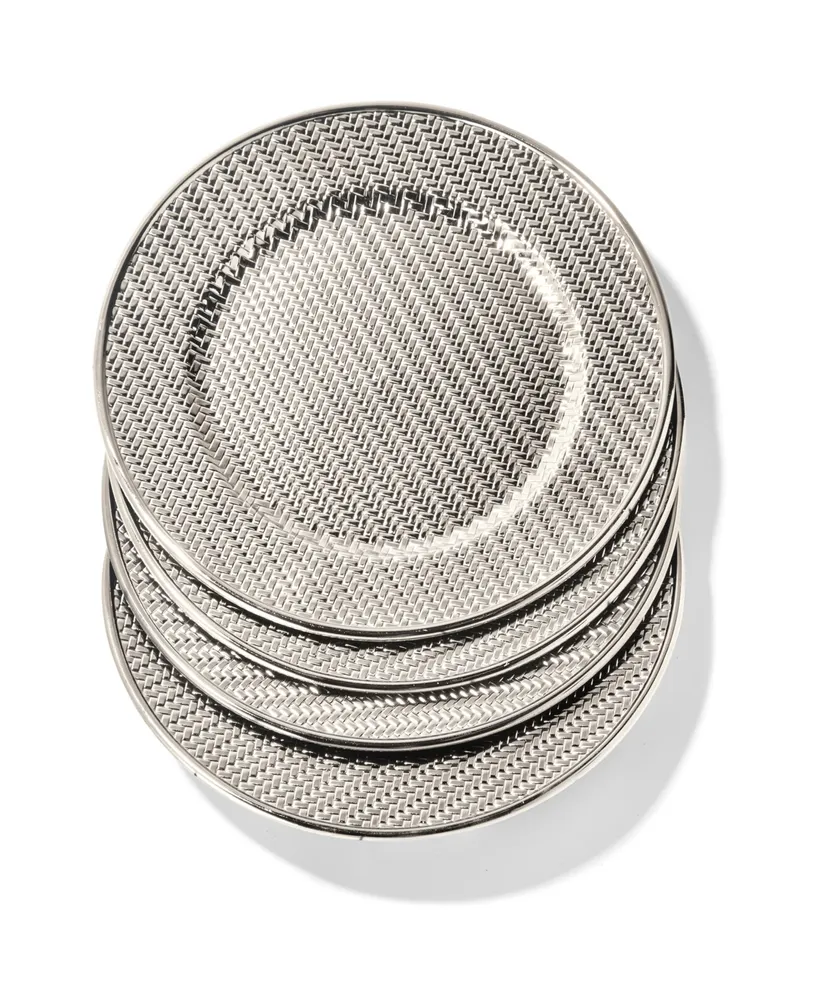 American Atelier 13" Aubrey Electroplated Charger Plates, Set of 4