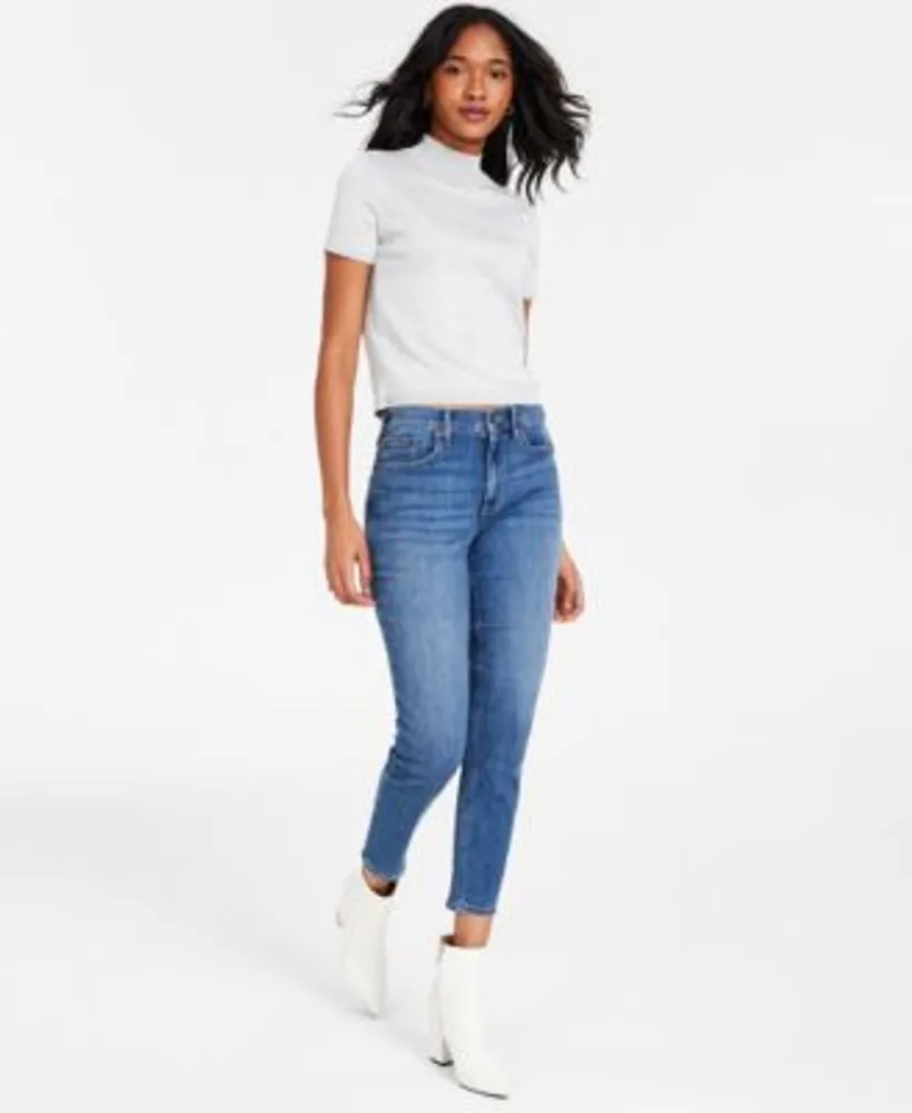Calvin Klein Jeans Womens Crop Top Slim Leg Jeans