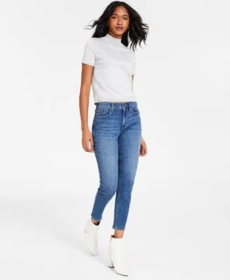 Calvin Klein Jeans Womens Crop Top Slim Leg Jeans