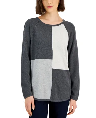 Karen Scott Women's Cotton V-Neck Sweater, Created for Macy's