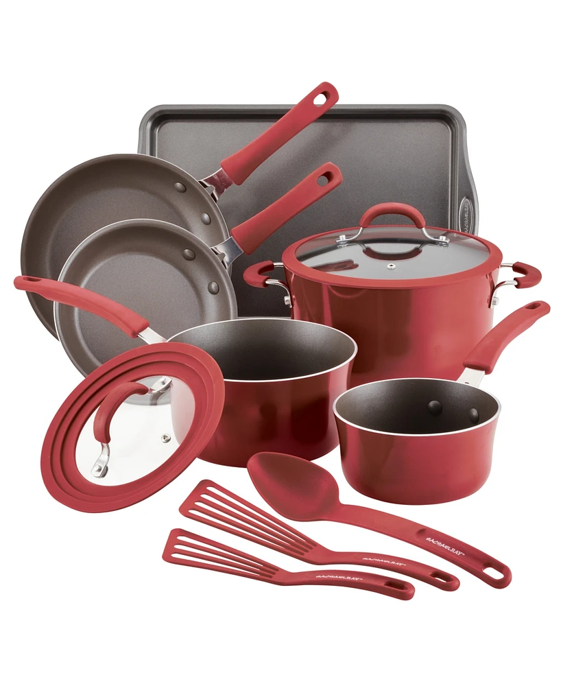 Rachael Ray Cook + Create Aluminum Nonstick Cookware Set, 11 Piece