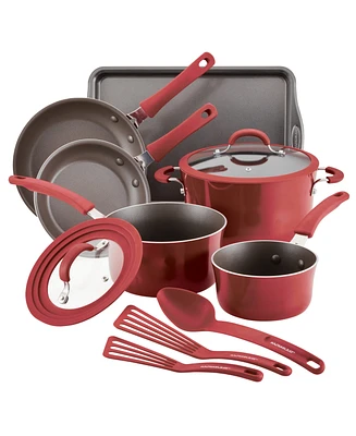 Rachael Ray Cook + Create Aluminum Nonstick Cookware Set, 11 Piece