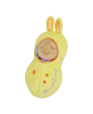 Snuggle Pod Hunny Bunny Beige First Baby Doll with Cozy Sleep Sack