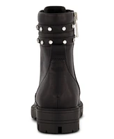 Dkny Big Girls Stassi Stone Crystal Stud Collar Moto Boots