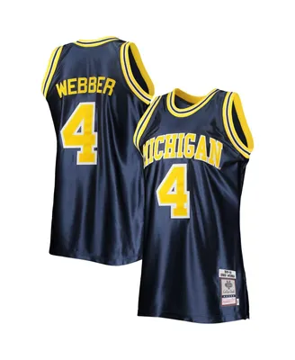 Men's Mitchell & Ness Chris Webber Navy Michigan Wolverines 1991-92 Authentic Throwback College Jersey
