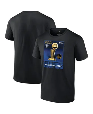 Men's Fanatics Black Golden State Warriors 2022 Nba Finals Champions 75th Anniversary Jumper Trophy T-shirt