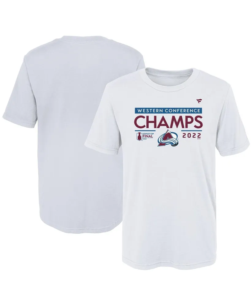 Preschool Fanatics White Colorado Avalanche 2022 Western Conference Champions Locker Room T-shirt