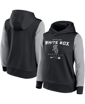 Women's Nike Black and Gray Chicago White Sox Authentic Collection Pullover Hoodie