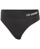 Women's G-iii 4Her by Carl Banks Black Los Angeles Dodgers Southpaw Bikini Bottom