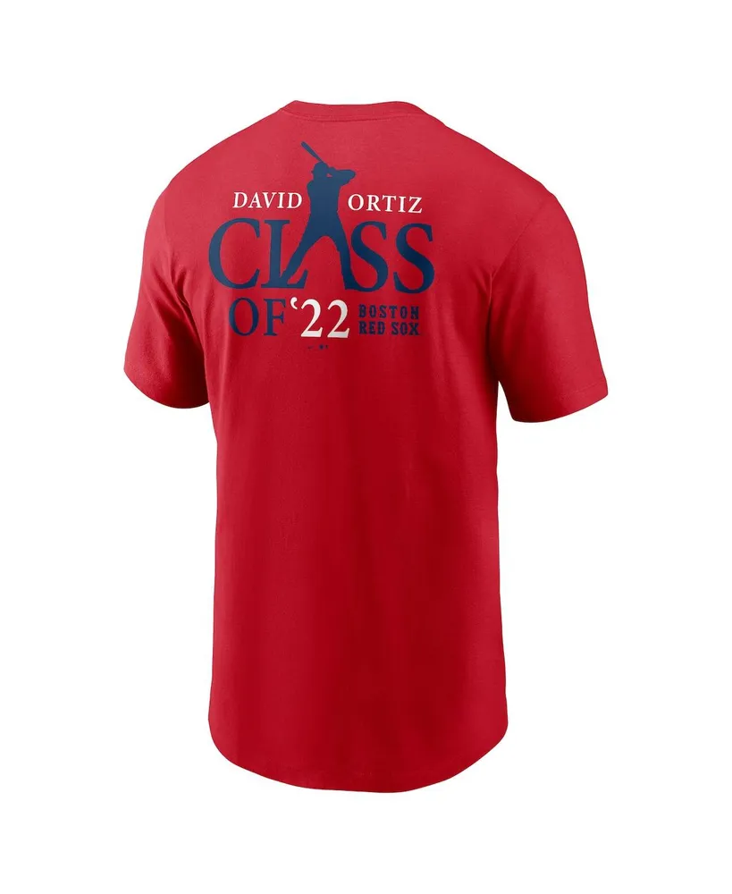 Men's Nike David Ortiz Red Boston Sox 2022 Hall Of Fame Essential T-shirt