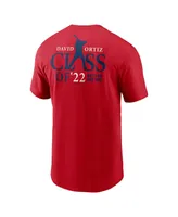 Men's Nike David Ortiz Red Boston Sox 2022 Hall Of Fame Essential T-shirt