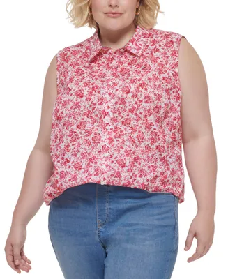 Tommy Hilfiger Plus Size Cotton Sleeveless Shirt