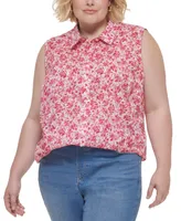 Tommy Hilfiger Plus Size Cotton Sleeveless Shirt