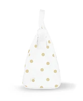 Kate Spade Lunch Bag - White with Gold Polka Dots