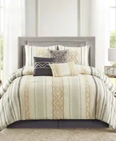 Alana 7-Piece Comforter Set, Queen - Beige