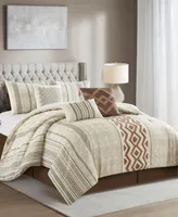 Lorena 7-Piece Comforter Set, Queen - Beige