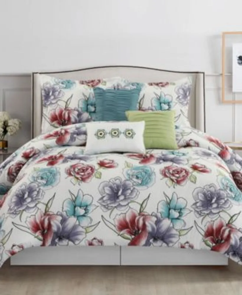 Laura Ashley Elise Floral 6-Piece Comforter Set