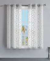 Juicy Couture Ethel Leopard Embellished Sheer Grommet Window Curtain Panel Pair Collection