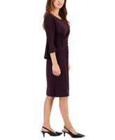 Connected Petite Side-Tab Sheath Dress