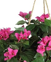 Nearly Natural Bougainvillea Hanging Basket