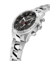 Alpina Men's Swiss Chronograph Startimer Pilot Stainless Steel Bracelet Watch 44mm - Silver