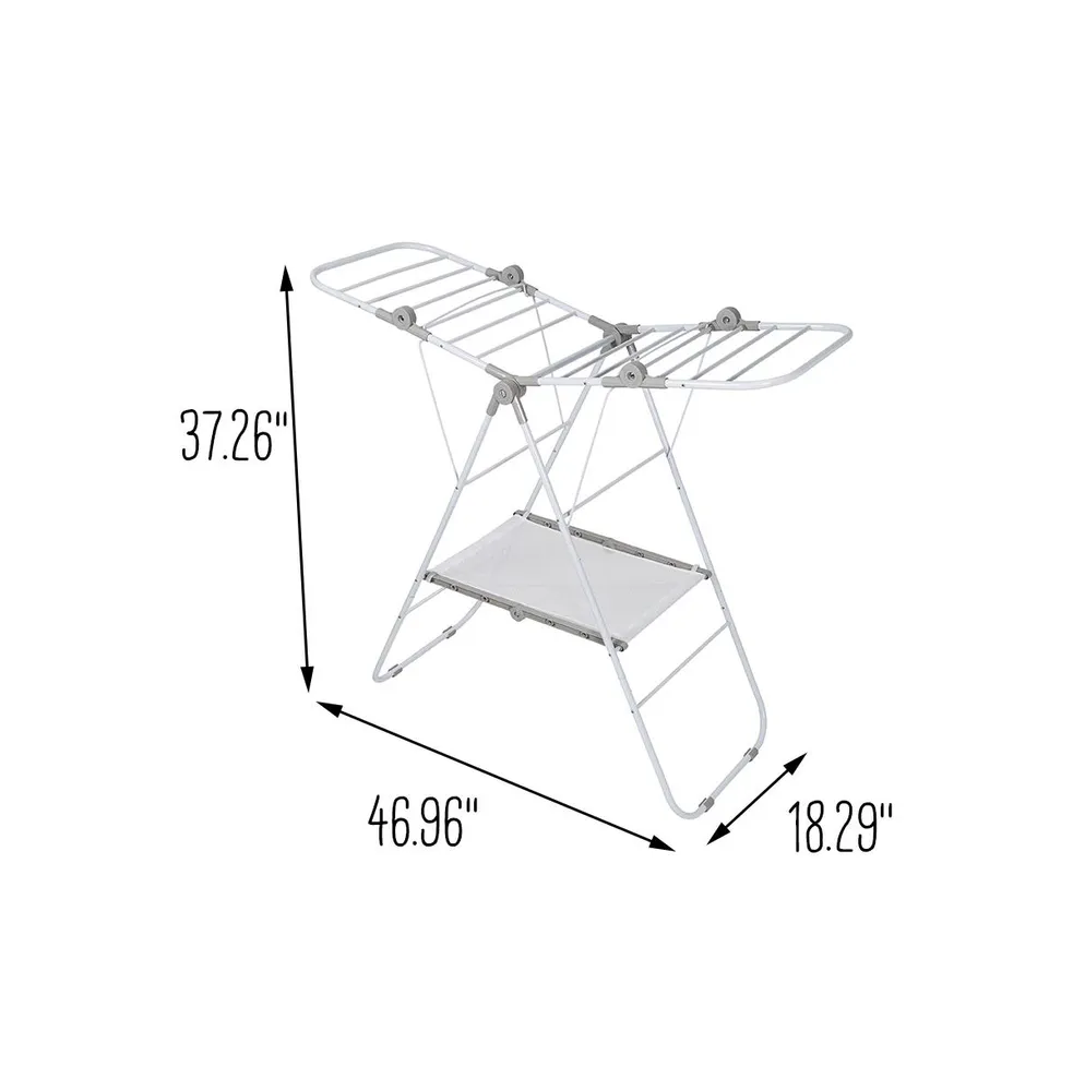 Narrow Folding Wing Clothes Dryer