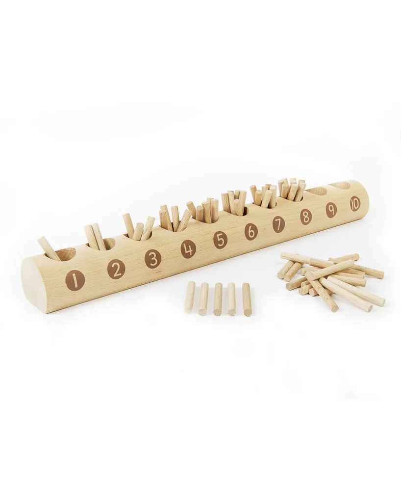 Yellow Door Natural Counting Log, Set of 61