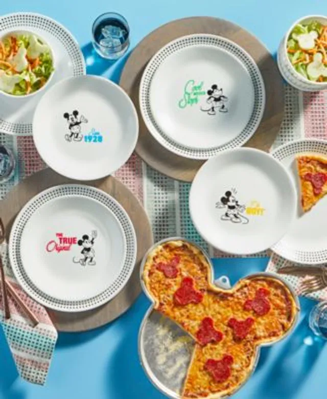 Corelle Disney Mickey Mouse-The True Original 8.5 Salad Lunch Plates, 8 Pack (Disney Mickey Mouse - The True Original)