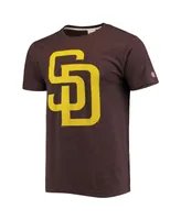 Men's Homage Brown San Diego Padres Hand Drawn Logo Tri-Blend T-shirt