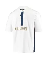 Men's Fanatics Zion Williamson White New Orleans Pelicans Yoke T-shirt