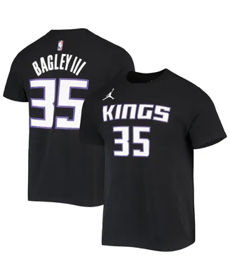 Men's Jordan Black Sacramento Kings 2020/21 Statement Name and Number T-shirt