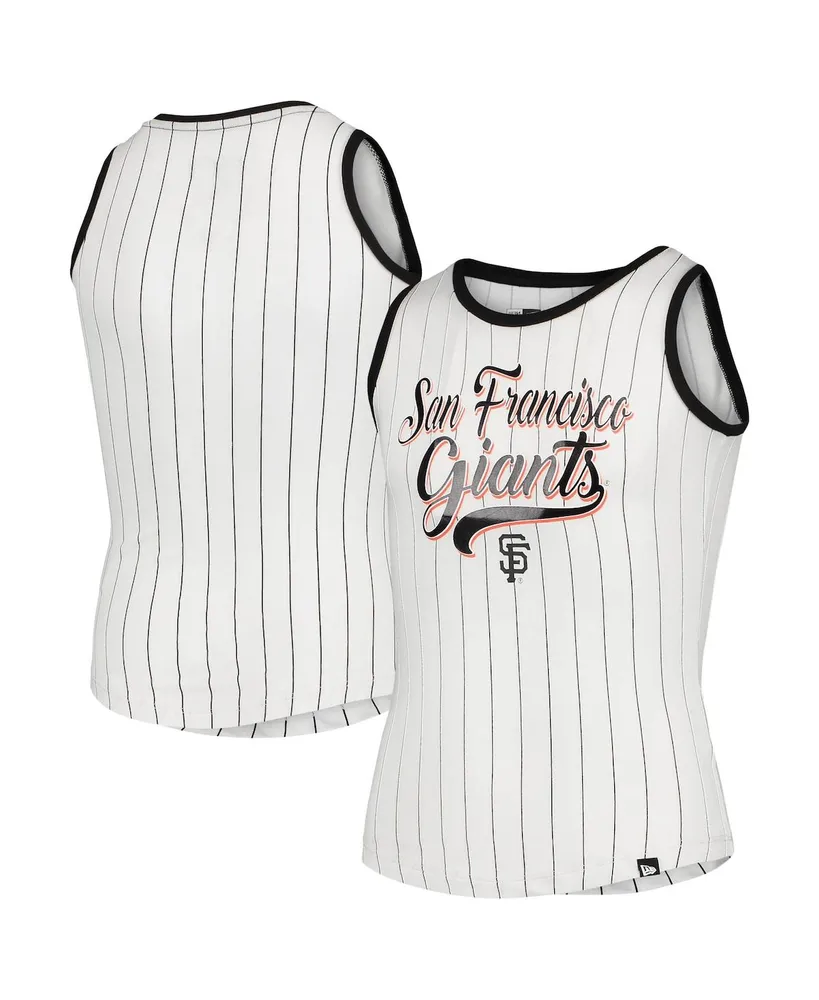 New Era Texas Rangers Womens White Pinstripe Tank Top