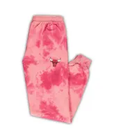 Men's Fanatics Red Chicago Bulls Big and Tall Wordmark Cloud Dye Jogger Pants