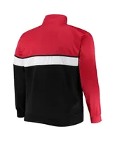 Men's Red, Black Chicago Bulls Big and Tall Pieced Body Full-Zip Track Jacket